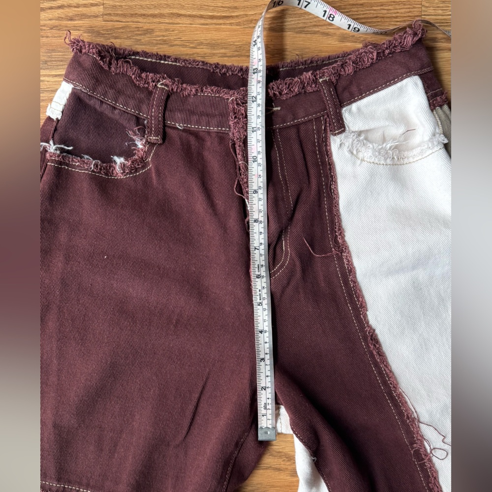 Unique Color Block Patchwork Jeans | Statement De… - image 2